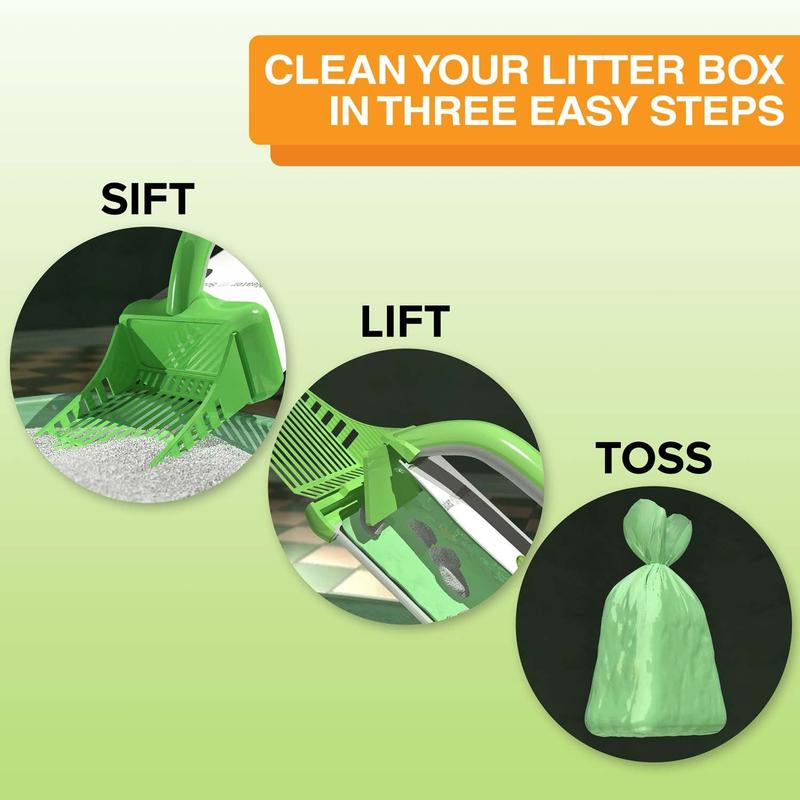 Neater Pets Neater Scooper XL, Scoop-To-Bag Cat Litter Scoop, No-Mess, Less Dust, Includes Bags & Dispenser