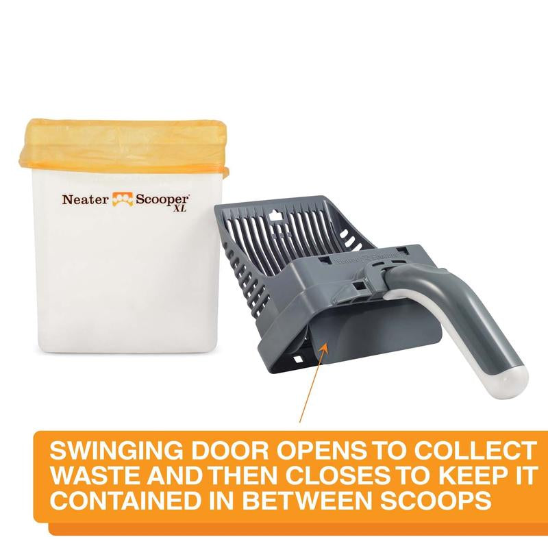 Neater Pets Neater Scooper XL, Scoop-To-Bag Cat Litter Scoop, No-Mess, Less Dust, Includes Bags & Dispenser