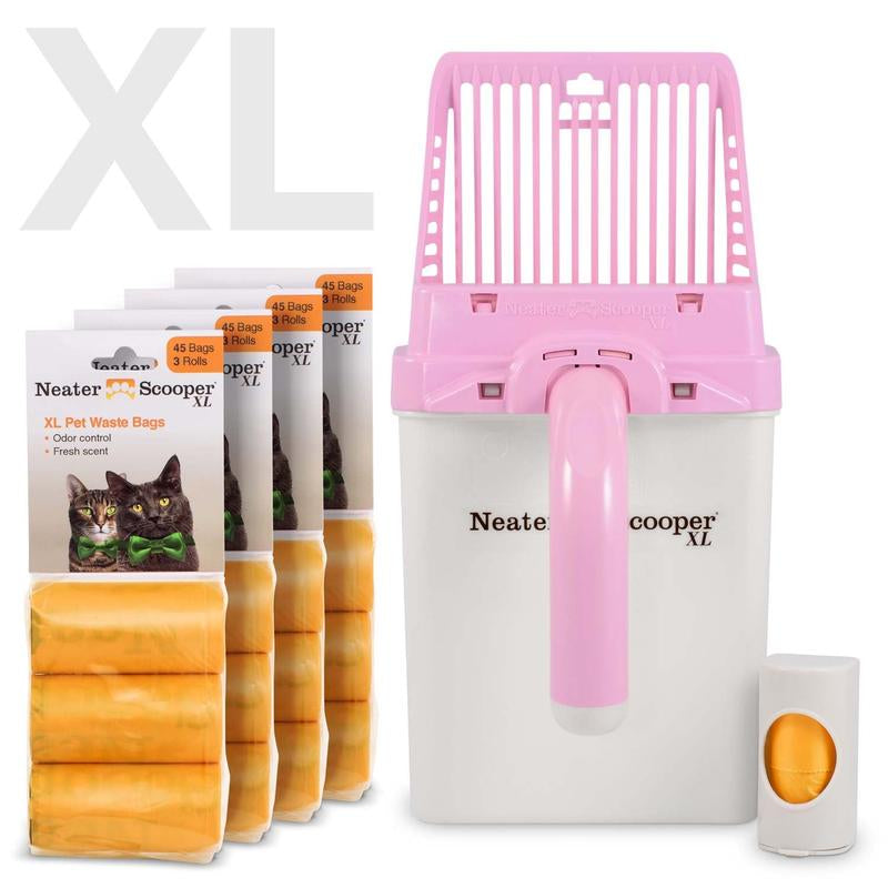 Neater Pets Neater Scooper XL, Scoop-To-Bag Cat Litter Scoop, No-Mess, Less Dust, Includes Bags & Dispenser